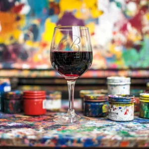 wine glass painting